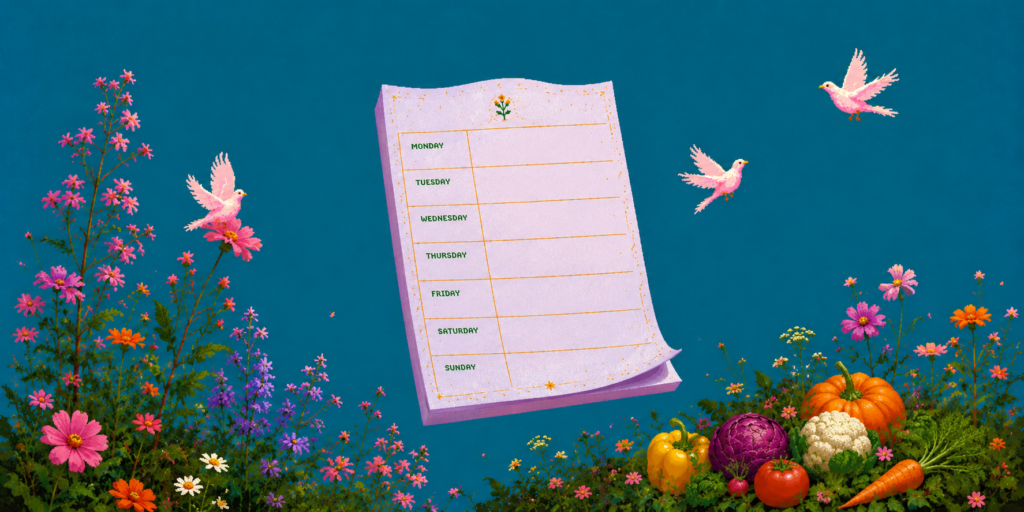 Home 3 Colorful weekly planner with flowers